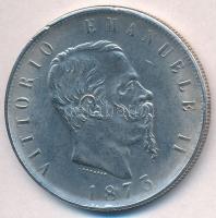 Olaszország 1873M 5L II. Viktor Emánuel Fe hamisítvány T:2 Italy 1873M 5 Lire Vittorio Emanuele II Fe fake C:XF