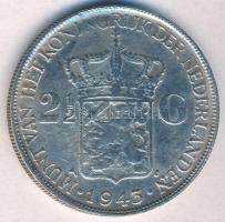 Holland Kelet-India 1943D 2 1/2G "I. Vilma" Fe hamisítvány T:2- Netherlands East Indies 19...