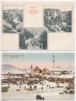 21 db RÉGI főleg bosnyák lap jobb darabokkal / 21 pre-1945 mostly Bosnian town-view postcards with i...