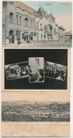 8 db RÉGI történelmi magyar városképes lap vegyes minőségben / 8 pre-1945 historical Hungarian town-view postcards in mixed quality