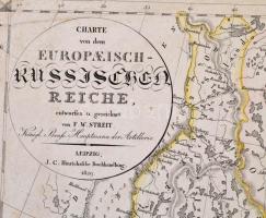 1829 Europai Orosz Birodalom térképe, F. W. Streit, Leipzig, J. C. Hinrichssche Buchhandlung, német ...