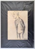 Holtz jelzéssel: Nedeljko Čabrinović 1914, ceruza, papír, paszpartuban, 21,5×15 cm