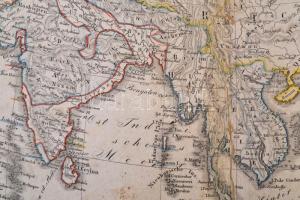 1829 Ázsia térképe, (rajta többek között Kína, Japán, India, és Oroszország..stb), F. W. Streit, Lei...