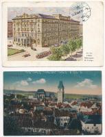 8 db RÉGI osztrák városképes lap egy olasz lappal, vegyes minőség / 8 pre-1945 Austrian town-view postcards with one Italian, mixed quality