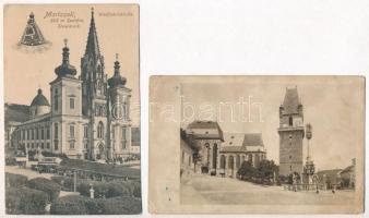 8 db RÉGI osztrák városképes lap egy olasz lappal, vegyes minőség / 8 pre-1945 Austrian town-view po...