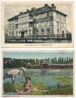 10 db főleg RÉGI történelmi magyar városképes lap, vegyes minőség / 10 mostly pre-1945 historical Hu...