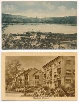 10 db RÉGI magyar városképes lap, vegyes minőség / 10 pre-1945 Hungarian town-view postcards, mixed quality