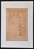 cca 1896 "1896", a Pall Mall Magazine melléklete, litho nyomat, paszpartuban, 21×14 cm