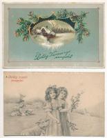 8 db RÉGI képeslap; katonai, üdvözlő, humor. vegyes minőség / 8 pre-1945 postcards, military, greeti...