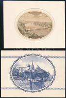Vagyóczky Károly (1941-): Budapest. Rézkarc(5 db), papír, jelzés nélkül, kb. 10x14 cm