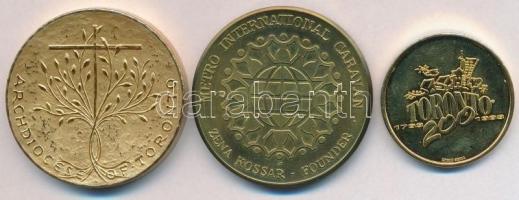 Kanada / Toronto 3db klf aranyozott emlékérem: "Metro International Caravan", "1793-1...