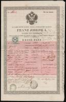 1860 Belföldi útlevél / 1860 Passport for inland