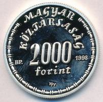 1998. 2000Ft Ag "Eötvös Loránd" eredeti tokban, tanúsítvánnyal T:PP ujjlenyomat 
Adamo EM...