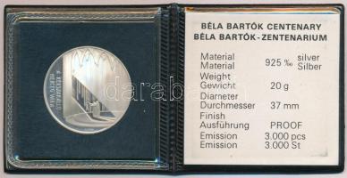 Fülöp Zoltán (1951-) 1981. "Bartók Béla / A kékszakállú herceg vára" Ag emlékérem ÁPV plas...