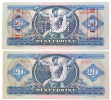 1969. 20Ft "MINTA" bélyegzéssel és perforációval, "C000-001269" sorszámmal + 196...