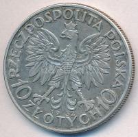 Lengyelország 1932. 10Zl Ag London T:2
 Poland 1932. 10 Zlotych Ag London C:XF
Krause Y#22