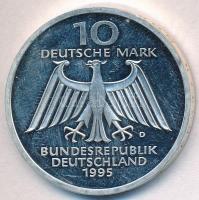 Németország 1995D 10M Ag "150 éve született Wilhelm Conrad Röntgen - 100 éves az X-sugár" ...