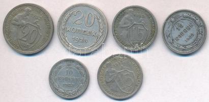 Szocialista Szövetségi Szovjet Köztársaság 1923. 10k Ag + 15k Ag + Szovjetunió 1925. 20k Ag + 1932. ...