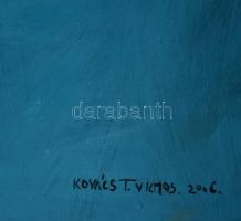 Kovács Tamás Vilmos (1951-): Fekvő akt. Olaj, farost, jelzett, 60×80 cm