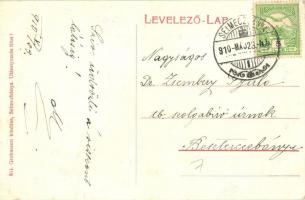 Selmecbánya, Banska Stiavnica; Kossuth tér és Deák Ferenc utca, piac, Herczog M. üzlete. Grohmann ki...