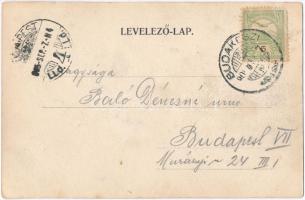 Budakeszi, Kereszt és Erdő utca a Virágvölgy felé, Praxl Sándor fűszer és csemege kereskedése, mészá...