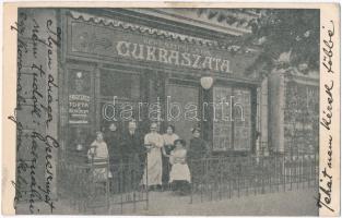 Kolozsvár, Cluj; Keresztesi Lajos cukrászata és levele, cukrászda / confectionery, letter of the owner (EK)