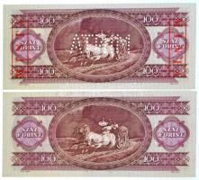 1993. 100Ft piros "MINTA" felülnyomással és perforációval illetve "B001 000545" ...