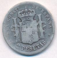 Spanyolország 1882MS-M 2P Ag "XII. Alfonz" T:3
Spain 1882MS-M 2 Pesetas Ag "Alfonso ...