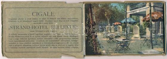 Mali Losinj, Lussinpiccolo-Cigale; Strand Hotel & Pension Bellevue - képeslapfüzet 7 lappal, bel...