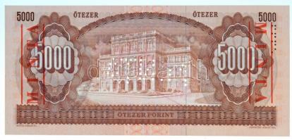 1995. 5000Ft "K 00000644" sorszámmal illetve piros "MINTA" felülnyomással és per...