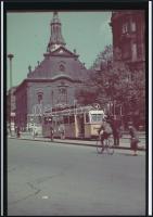 cca 1942 és 1965 Budapesti villamosok, 3 db vintage negatívról készült mai nagyítás, 24x18 cm