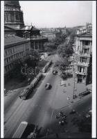 cca 1942 és 1965 Budapesti villamosok, 3 db vintage negatívról készült mai nagyítás, 24x18 cm