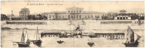 Rimini, Panorama del mare. Edizione de bazar Emporio / panoramacard (fa)