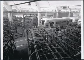 cca 1960 Budapesti trolik, 4 db vintage negatívról készült mai nagyítás, 24x18 cm