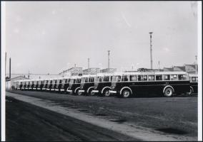 cca 1960 Budapesti trolik, 4 db vintage negatívról készült mai nagyítás, 24x18 cm