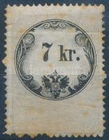 1858 Illetékbélyeg 7kr (MBK 34 a) (18.000) (rozsdafoltok)