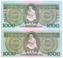 1996. 1000Ft "MINTA" perforációval és felülnyomással "F 00000317" sorszámmal + 1...