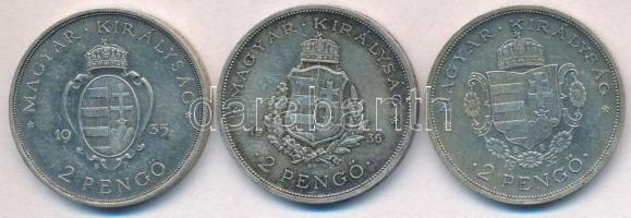 1935. 2P Ag "Pázmány" + 2P Ag "Rákóczi" + 1936. 2P Ag "Liszt Ferenc"  ...