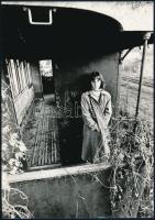 cca 1980 Feliratozott, vintage fotóművészeti alkotások, 24x18 cm és 18x13 cm