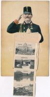 Zagreb, postás leporellolap / postman leporellocard