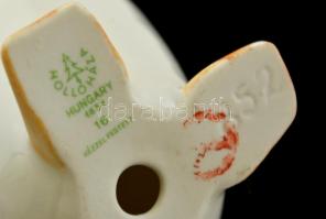 Hollóházi liba, kézzel festett, jelzett, hibátlan, m: 16 cm