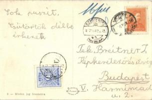 Szentendre, Fő tér, Takarékpénztár, üzlet, Hutter szarvas szappan reklám