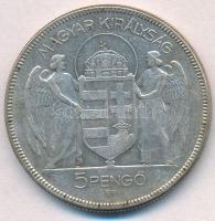 1930. 5P Ag "Horthy jobbra" T:2-,3 karc
Adamo P8