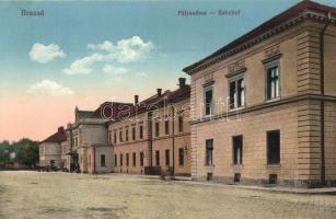 Brassó, Kronstadt, Brasov; Vasútállomás / Bahnhof / railway station (EK)