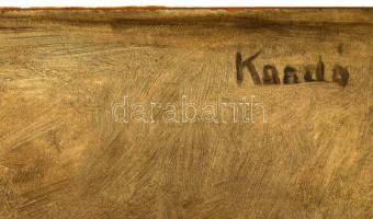 Kandó László (1886-1952): Asztali csendélet. Olaj, karton, jelzett, 44×60 cm