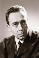 cca 1973 Színész portrék - Máriássy Félix, Lukács Sándor, Avar István, Sunyovszky Szilvia, Bánffy György - szabadon felhasználható, vintage negatívja, 7x6 cm és 6x9 cm