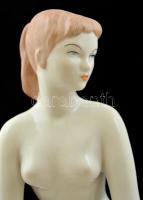 Aquincumi női akt, kézzel festett, jelzett, hibátlan, m:22 cm