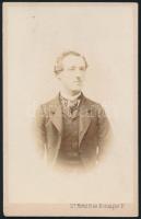 cca 1860 Medetz Józsi feliratozott, vizitkártya méretű fényképe, Dr. Heid H. és Ronninger F. pesti fényirdai műterméből, 10,5x6,5 cm