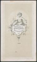 1865 Sztraka és Würsching besztercebányai műtermében készült, vizitkártya méretű fénykép, 10,2x6 cm