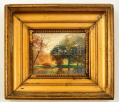 Háry Gyula (1864-1946): Dresda  1916. Akvarell, papír, jelzett, sérült antik keretben, 13×17 cm